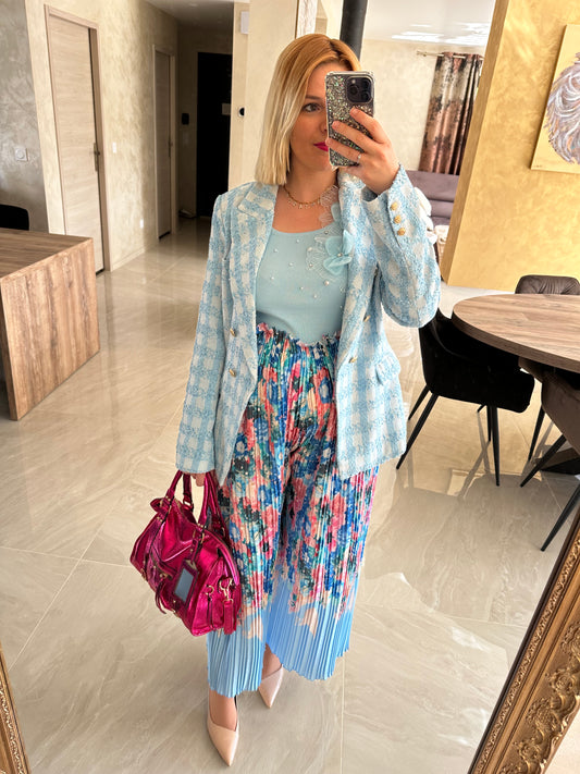 Pantalon MAGNOLIA bleu ciel