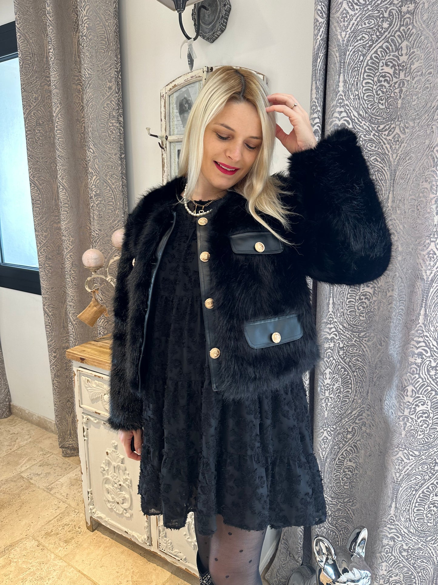 Veste fausse fourrure CHENONCEAU