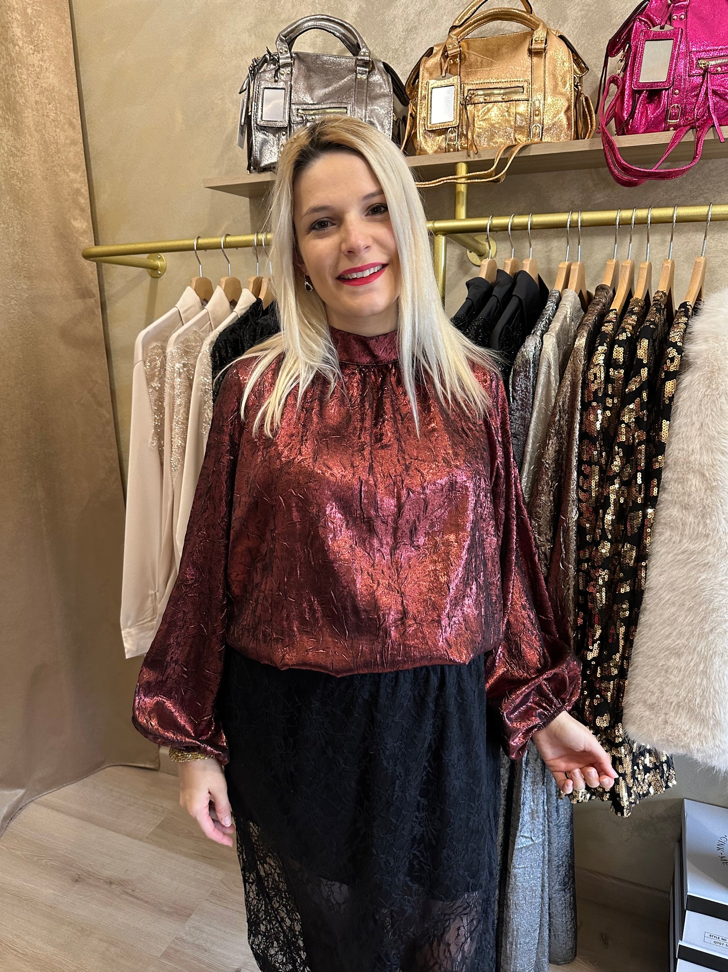 Blouse LICES bordeaux
