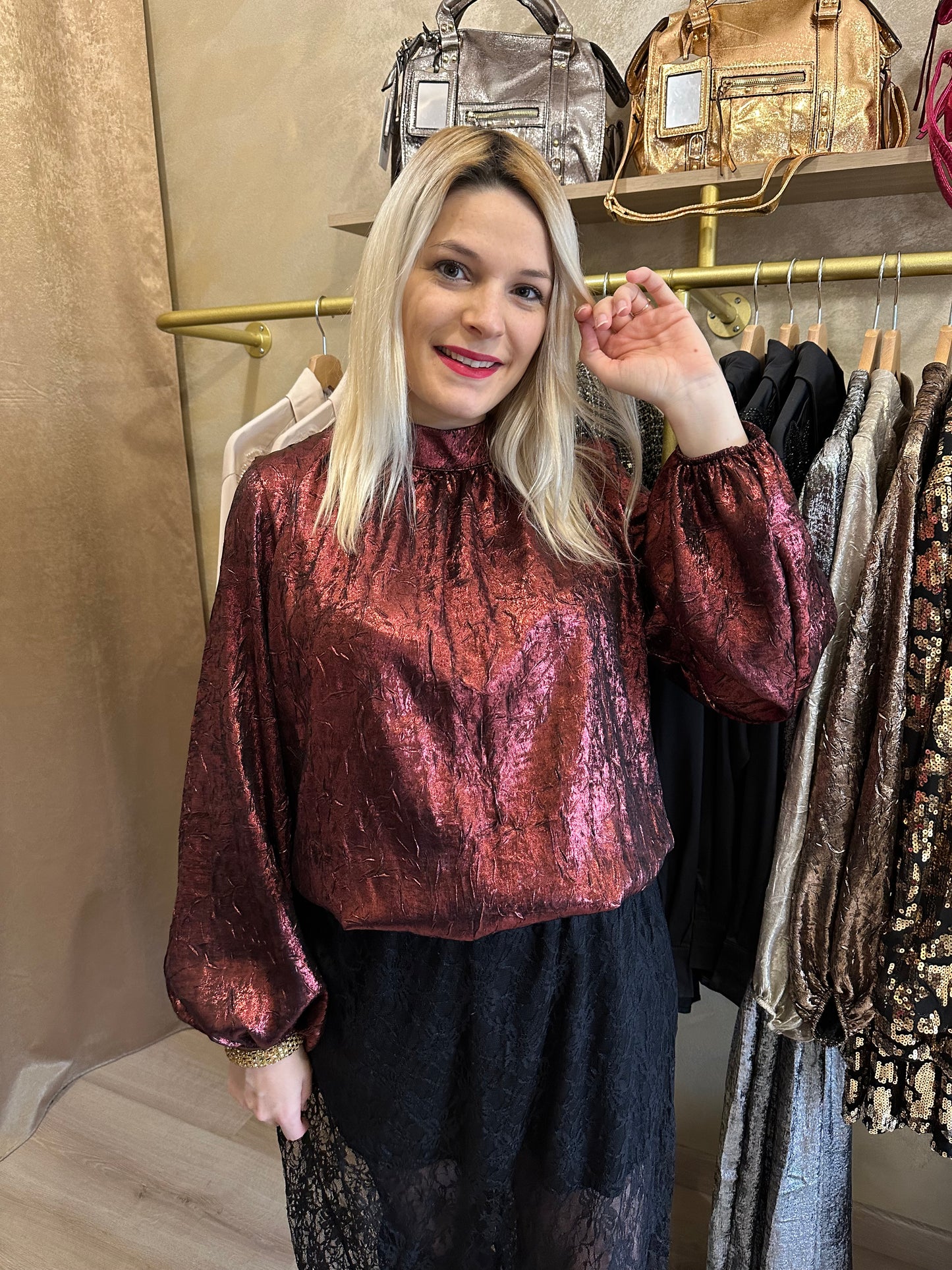 Blouse LICES bordeaux