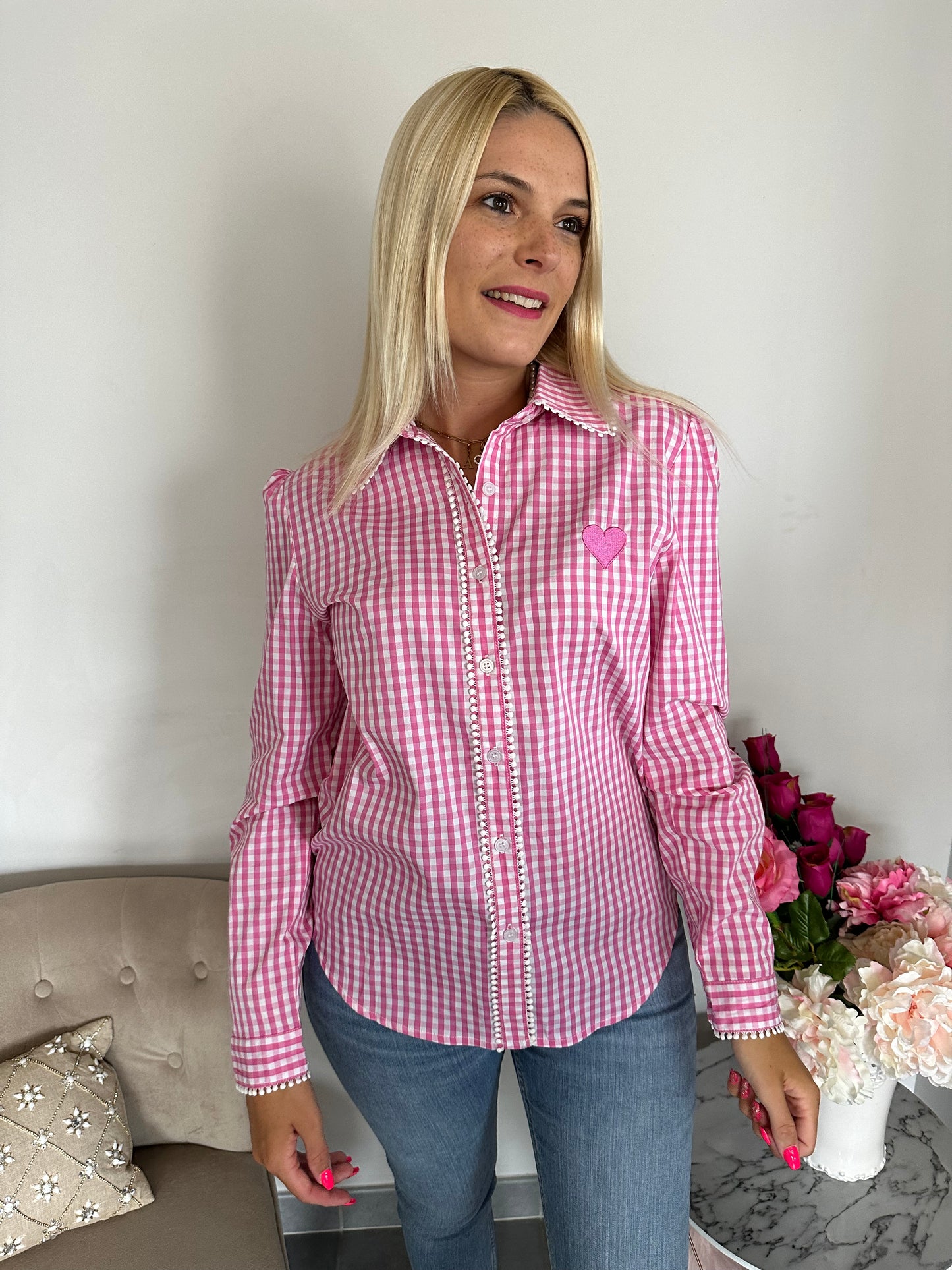 Chemise VICHY rose
