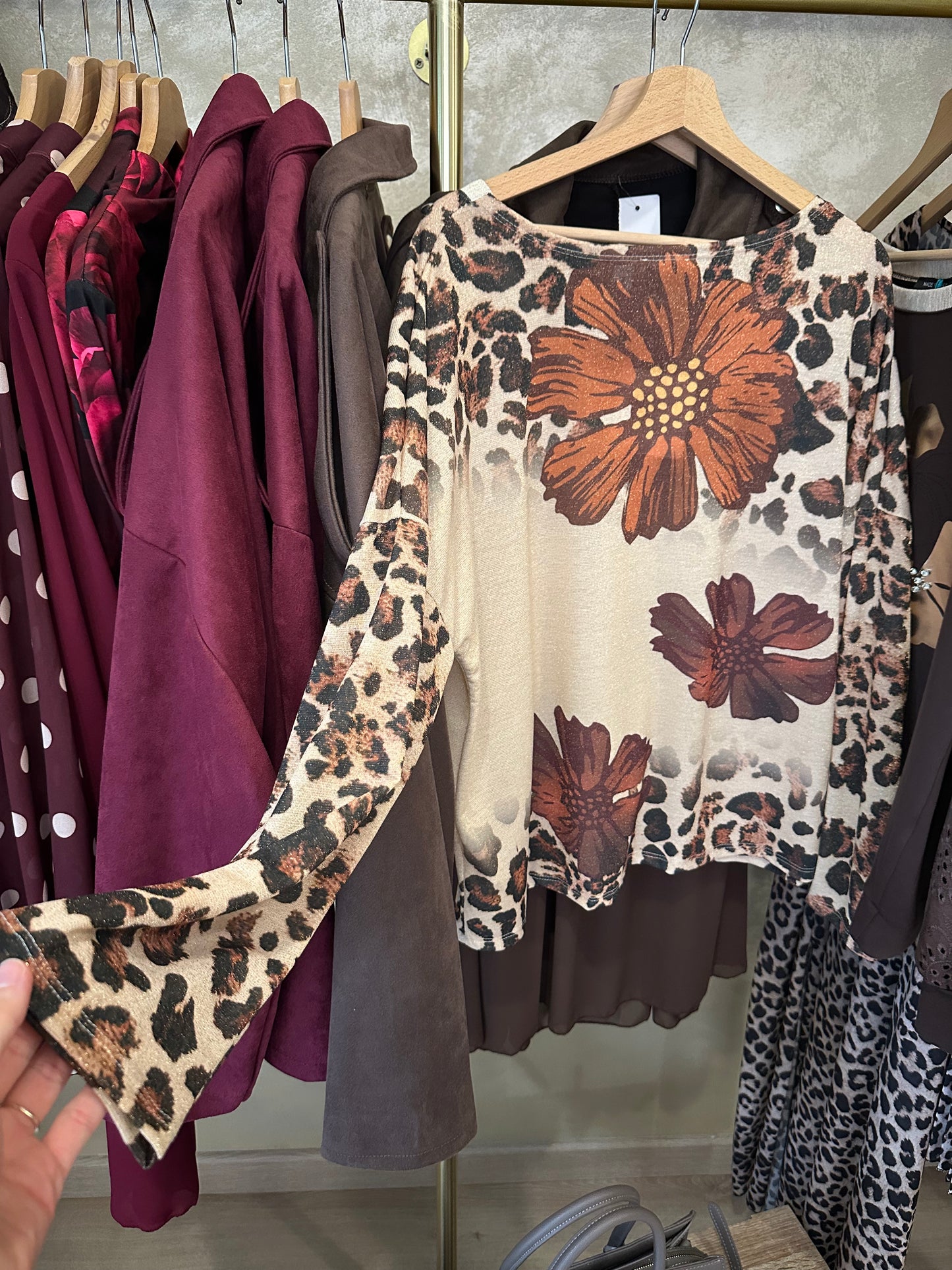 Haut lurex léopard