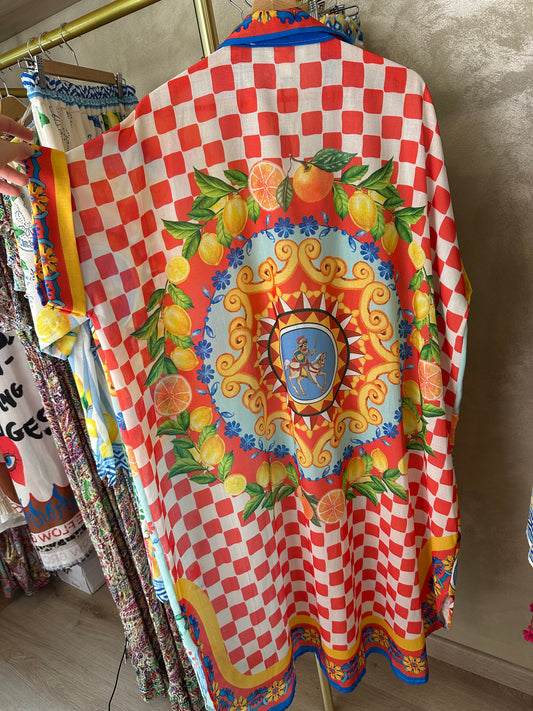 Robe chemise SANTORIN 🍊🍋 (en lin)