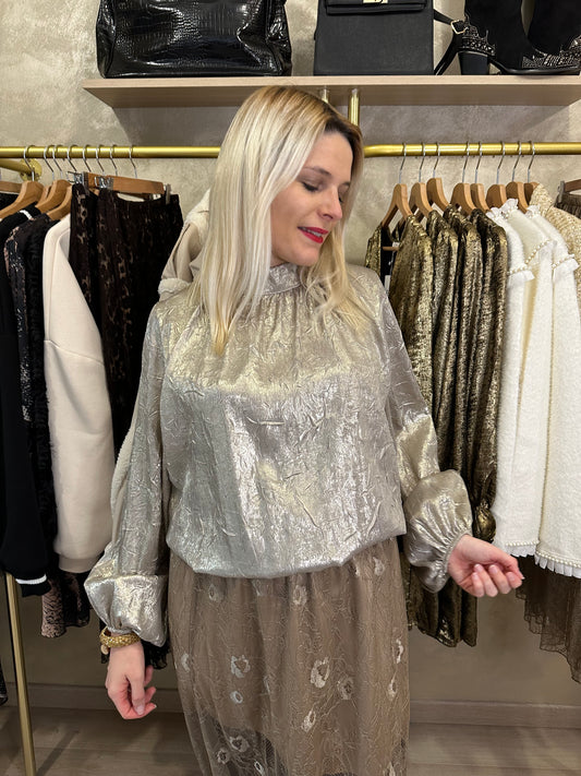 Blouse LICES doré beige