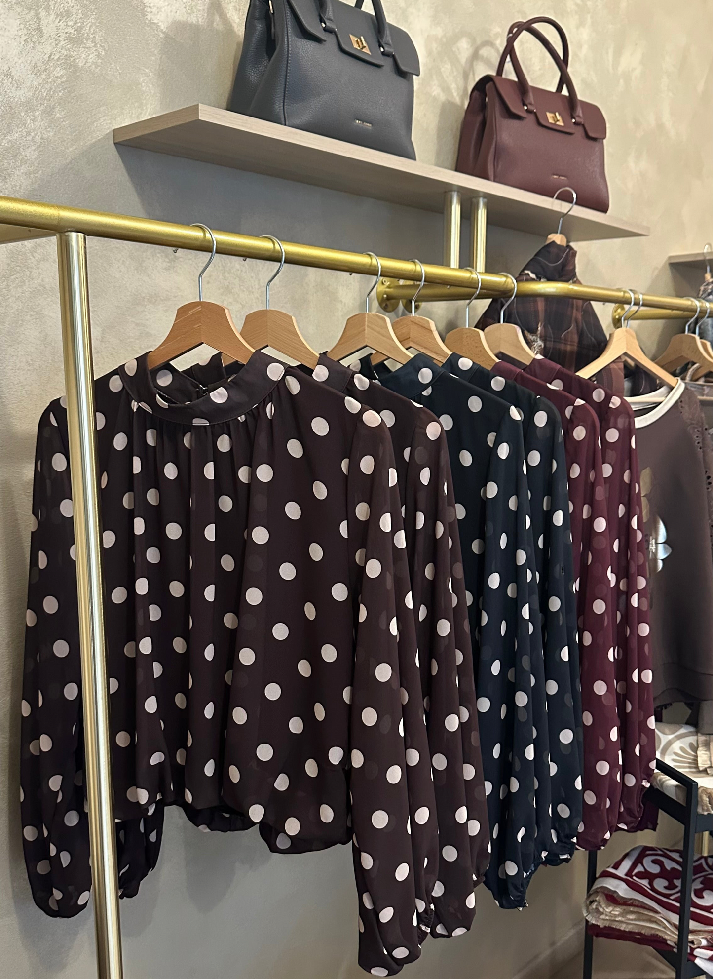 Blouse POIS chocolat
