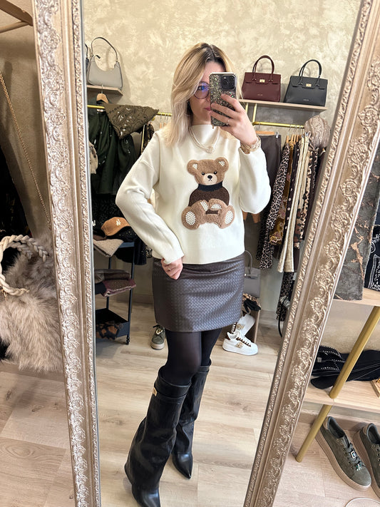 Pull TEDDY crème