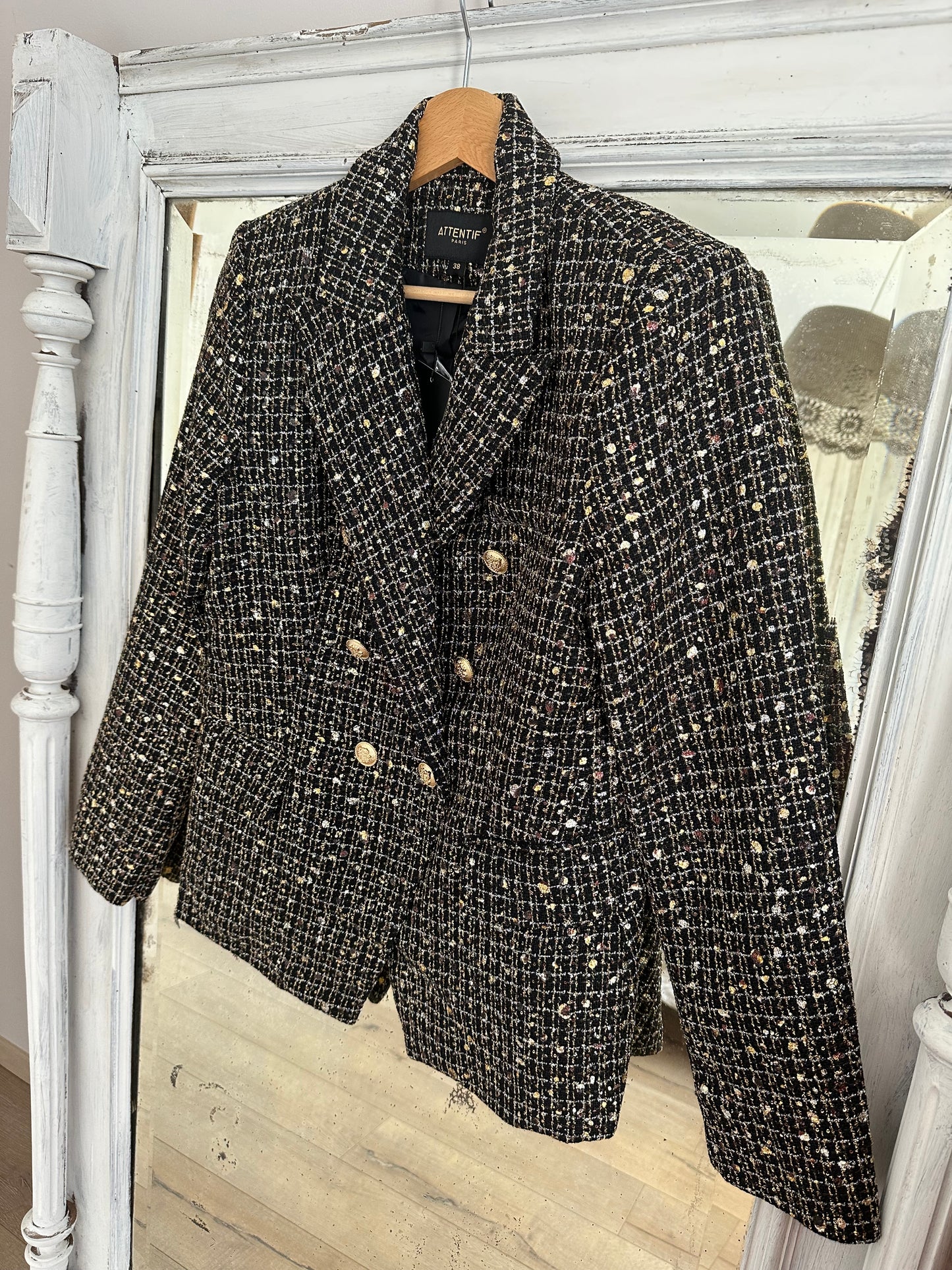 Blazer PARIS tweed noir
