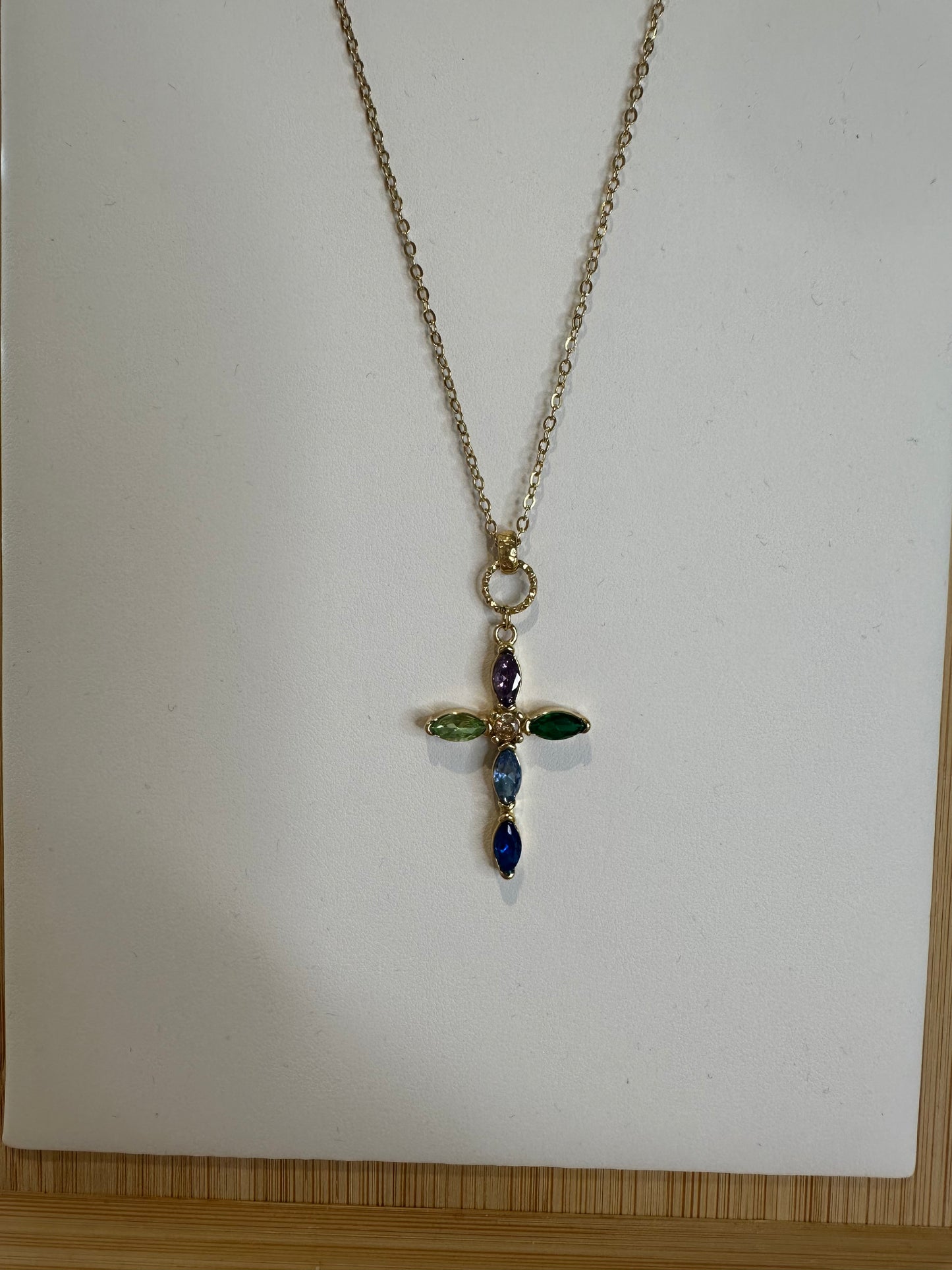 Collier CROIX multicolore