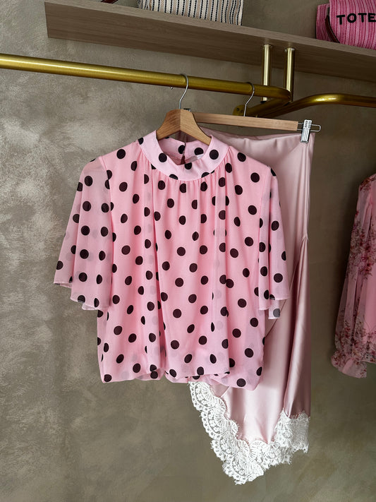 Blouse POIS manches courtes