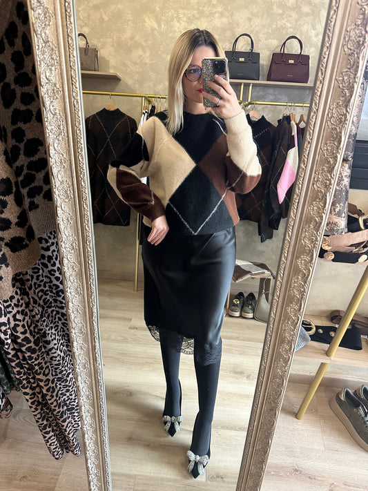 Pull BURLINGTON jacquard chocolat