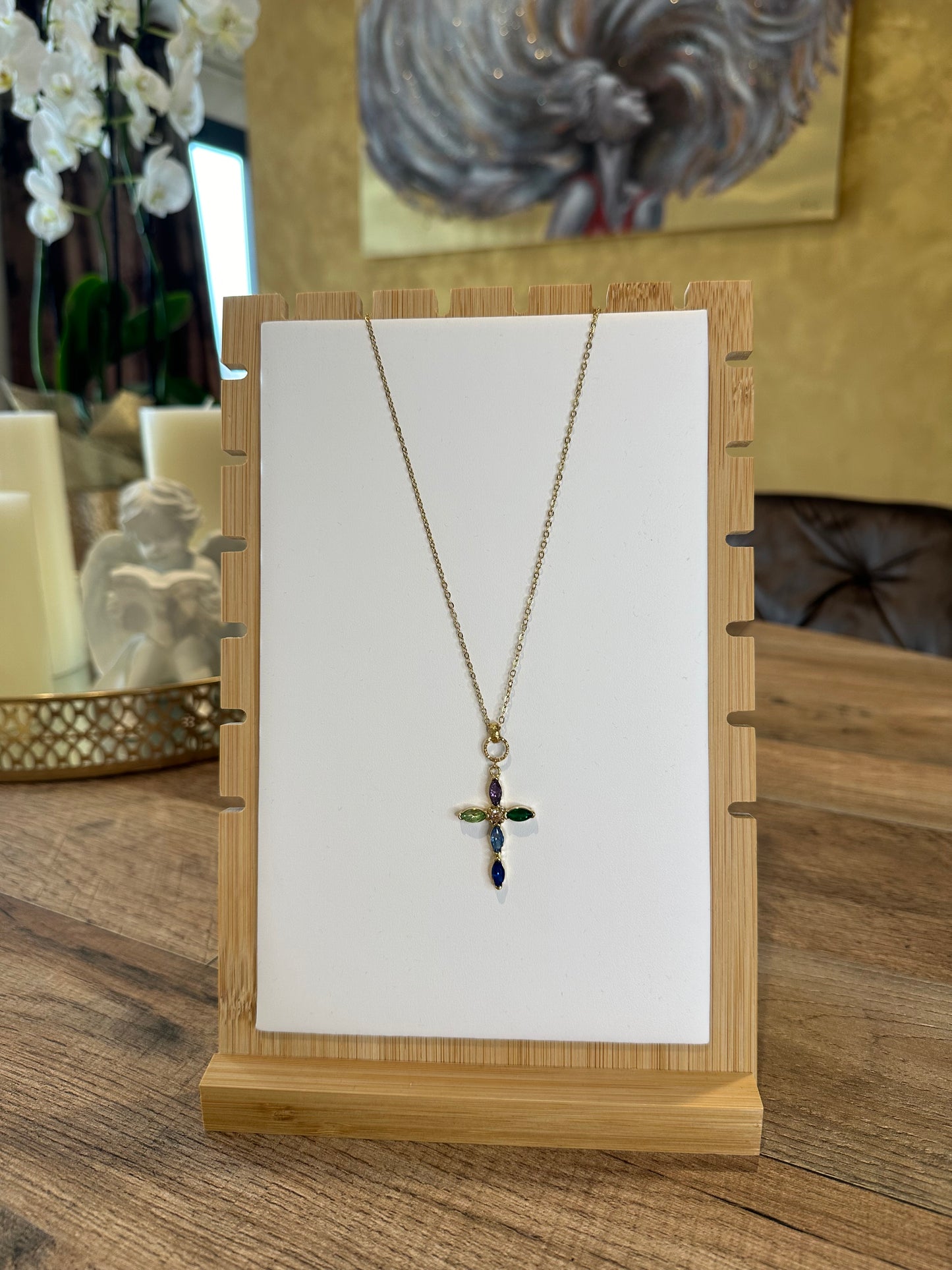 Collier CROIX multicolore