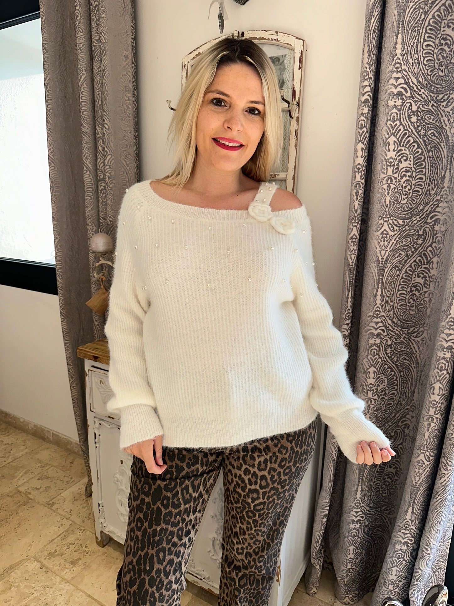 Pull MÉRIBEL avec perles