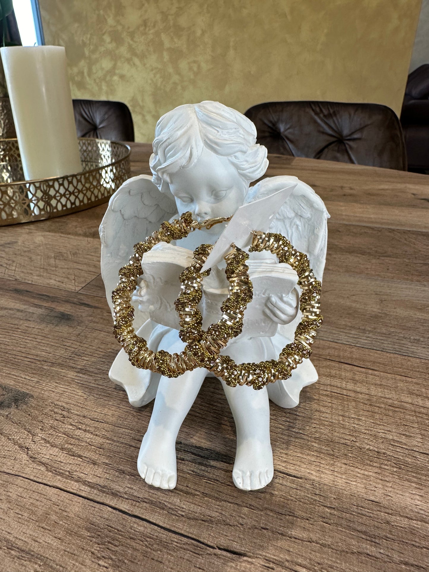 Boucles d’oreilles CRÉOLES strass