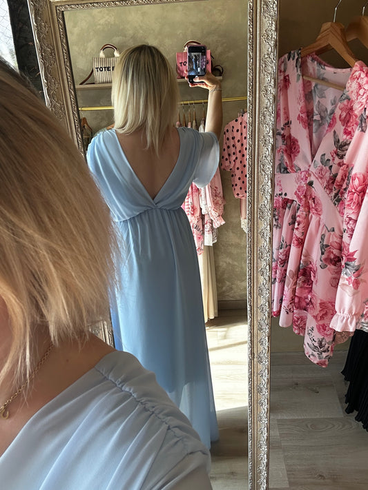Robe MENTON bleu ciel 🩵