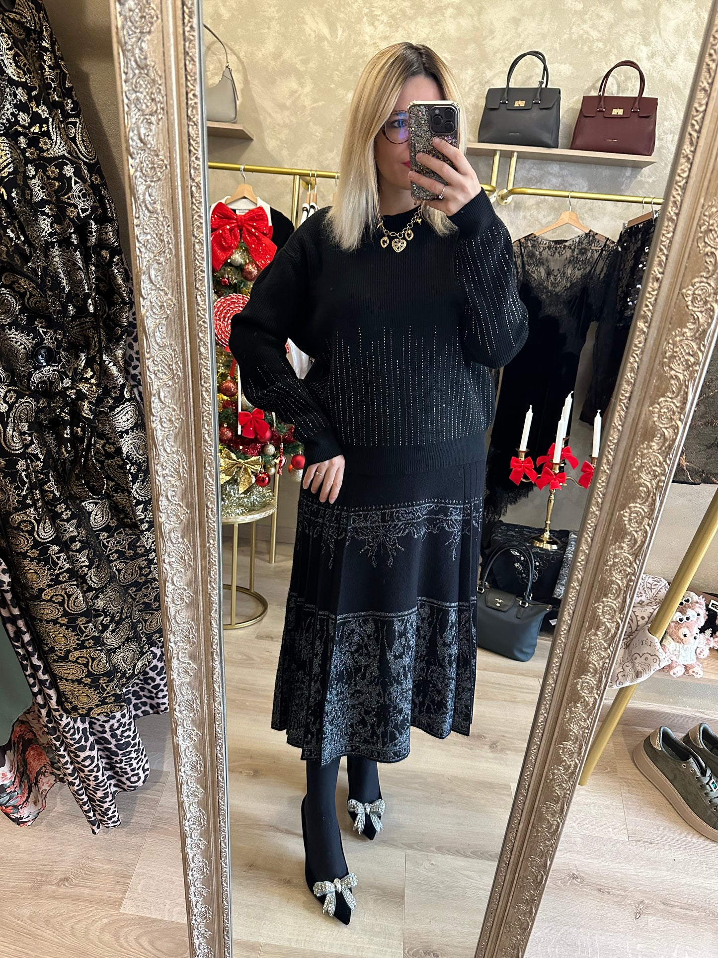 Pull STRASS noir