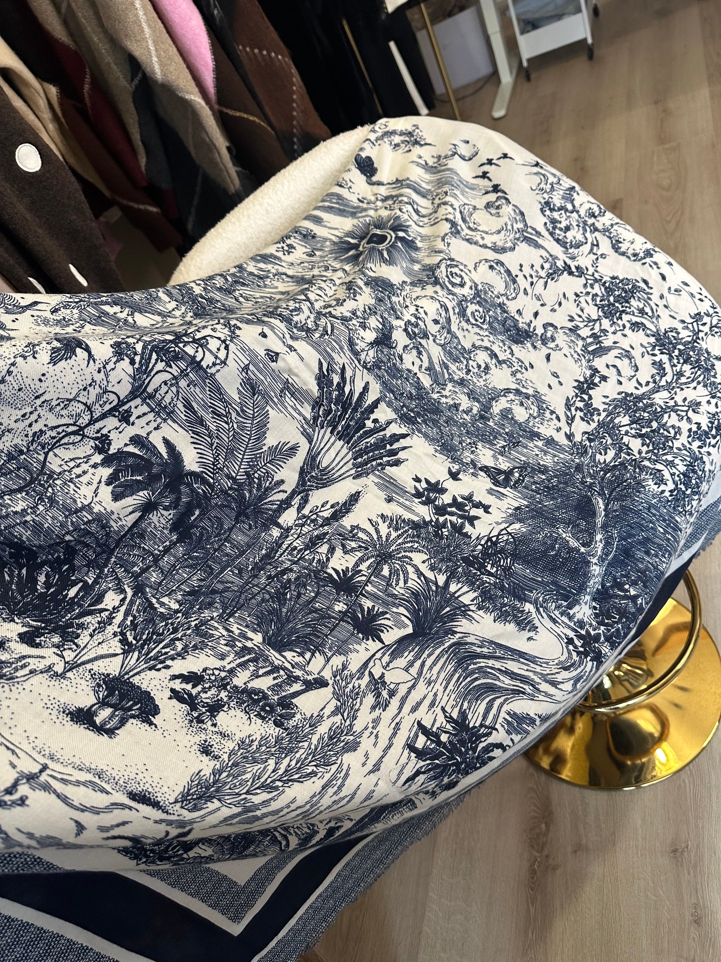 Écharpe TOILE DE JOUY bleu