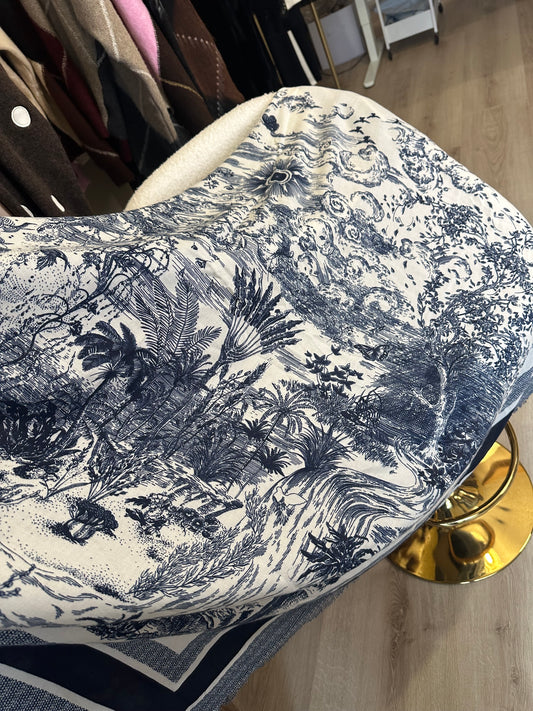 Écharpe TOILE DE JOUY bleu