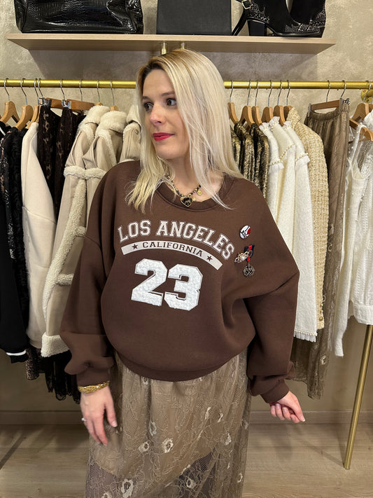 Sweat LOS ANGELES chocolat