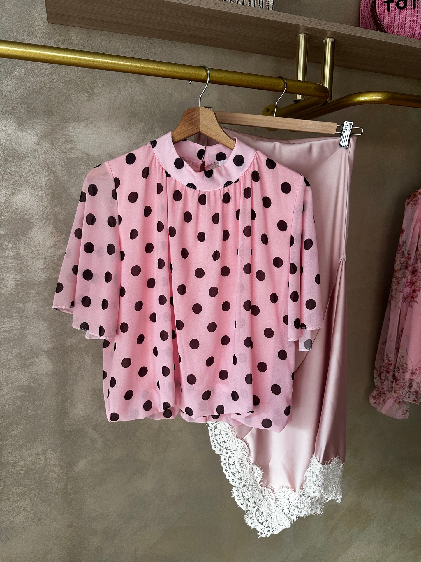 Blouse POIS manches courtes