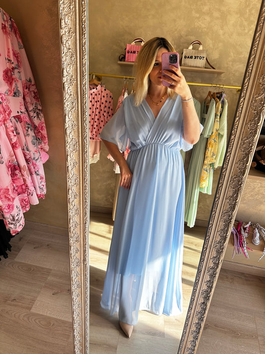 Robe MENTON bleu ciel 🩵