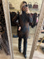 Robe Pull JACQUARD gris - chocolat