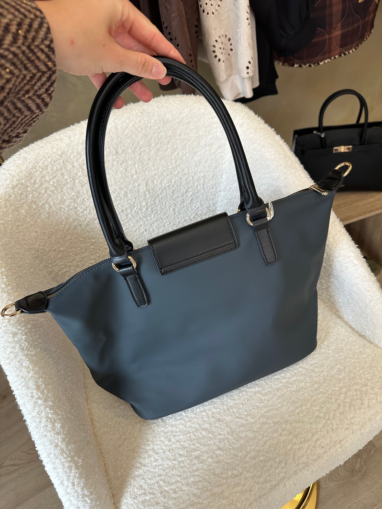 Sac PYRAMIDE gris foncé et noir