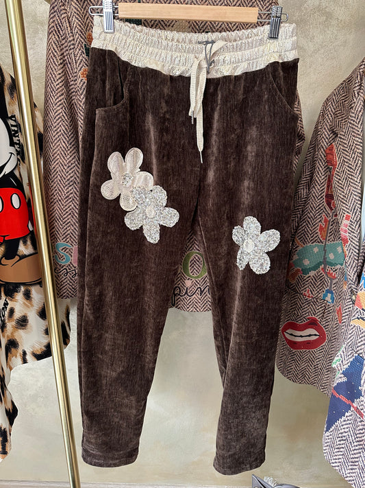 Pantalon VELOURS chocolat