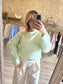 Pull BIJOUX vert pastel
