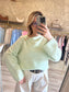 Pull BIJOUX vert pastel