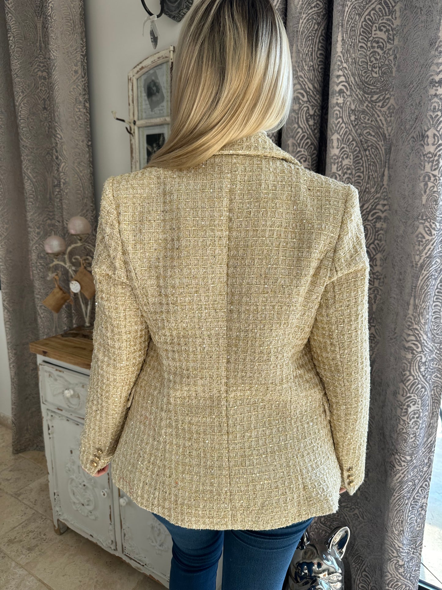 Blazer PARIS tweed doré