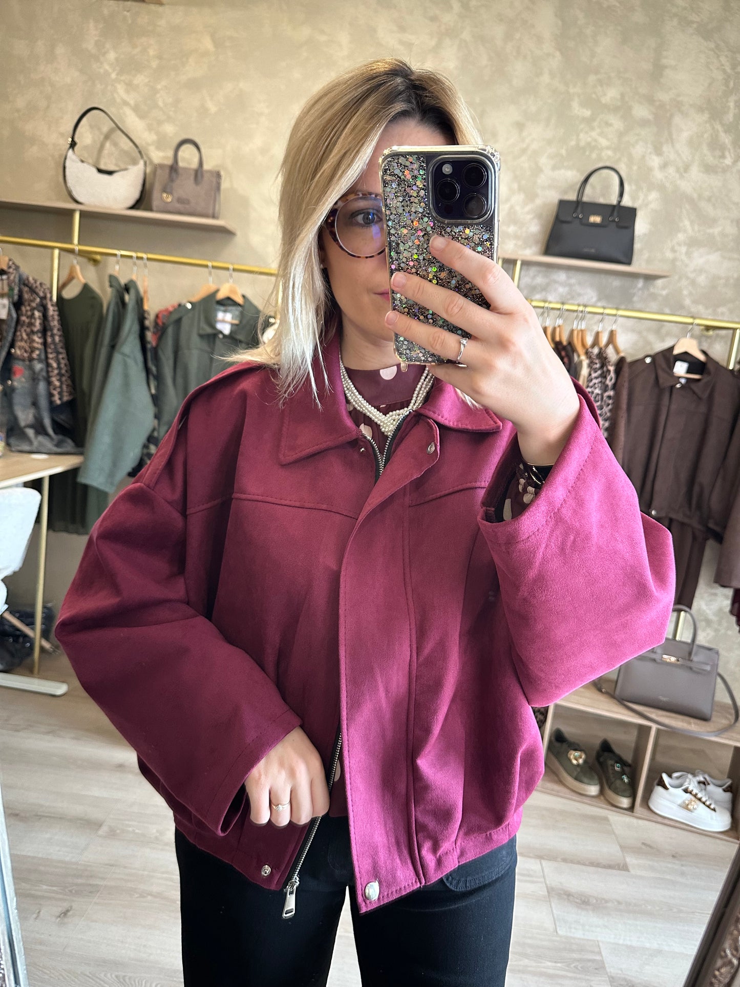 Blouson NEW-YORK bordeaux