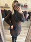 Robe Pull JACQUARD gris - chocolat