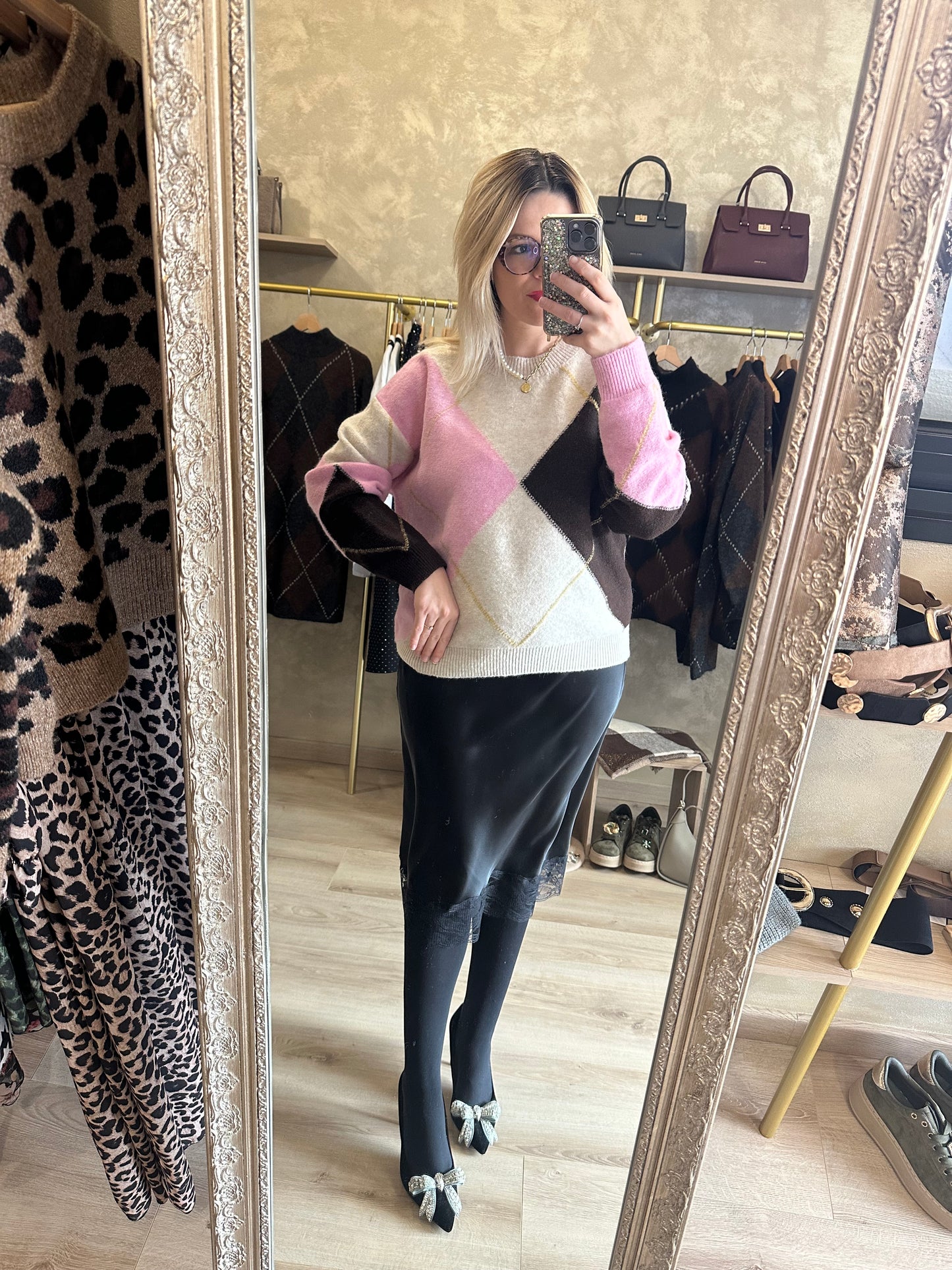 Pull BURLINGTON jacquard rose