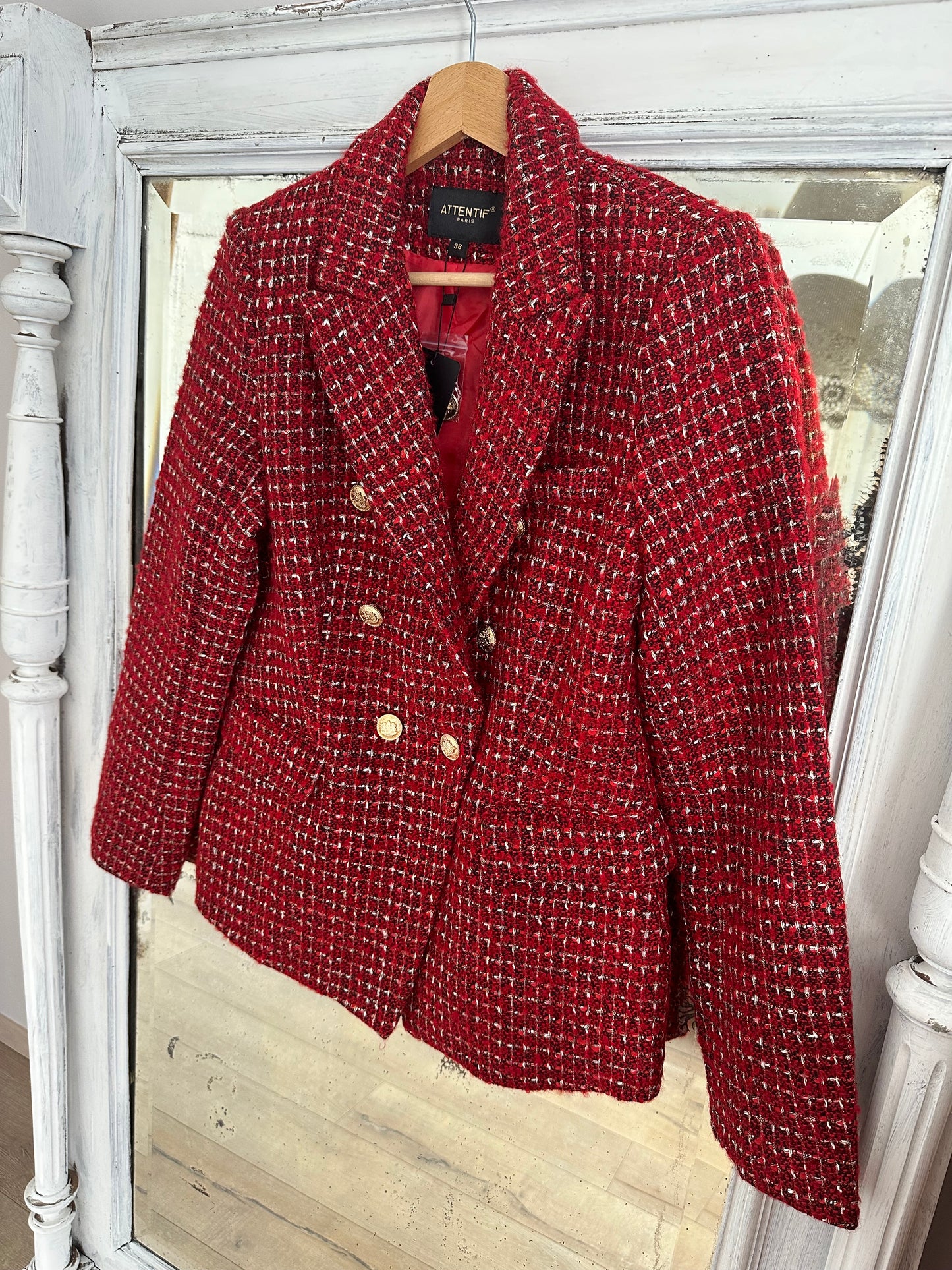 Blazer PARIS tweed rouge