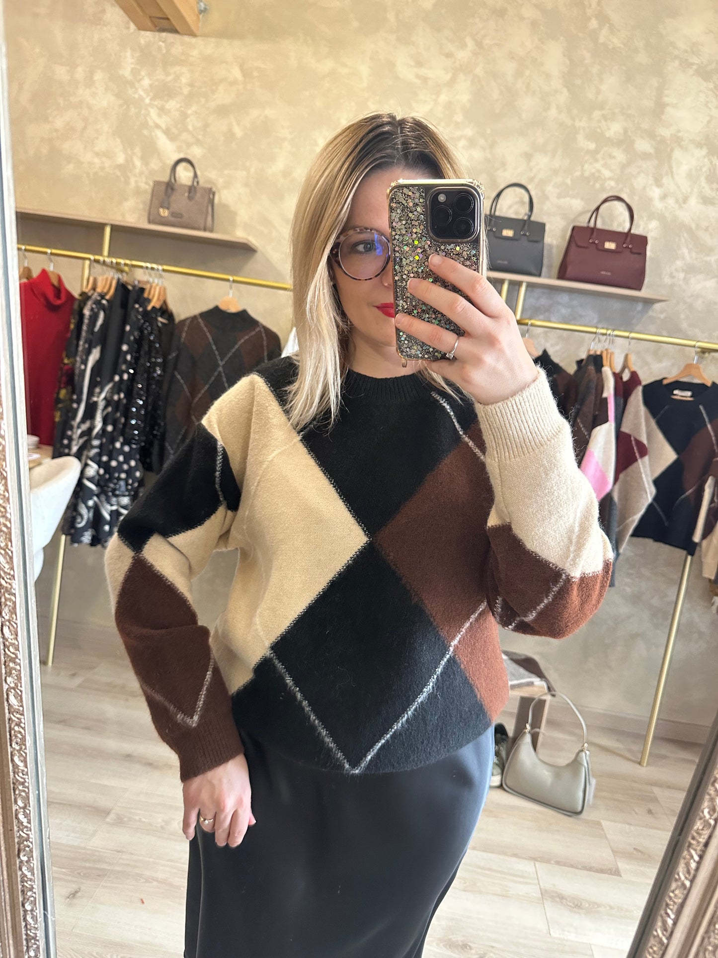 Pull BURLINGTON jacquard chocolat