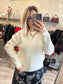 Pull STRASS blanc