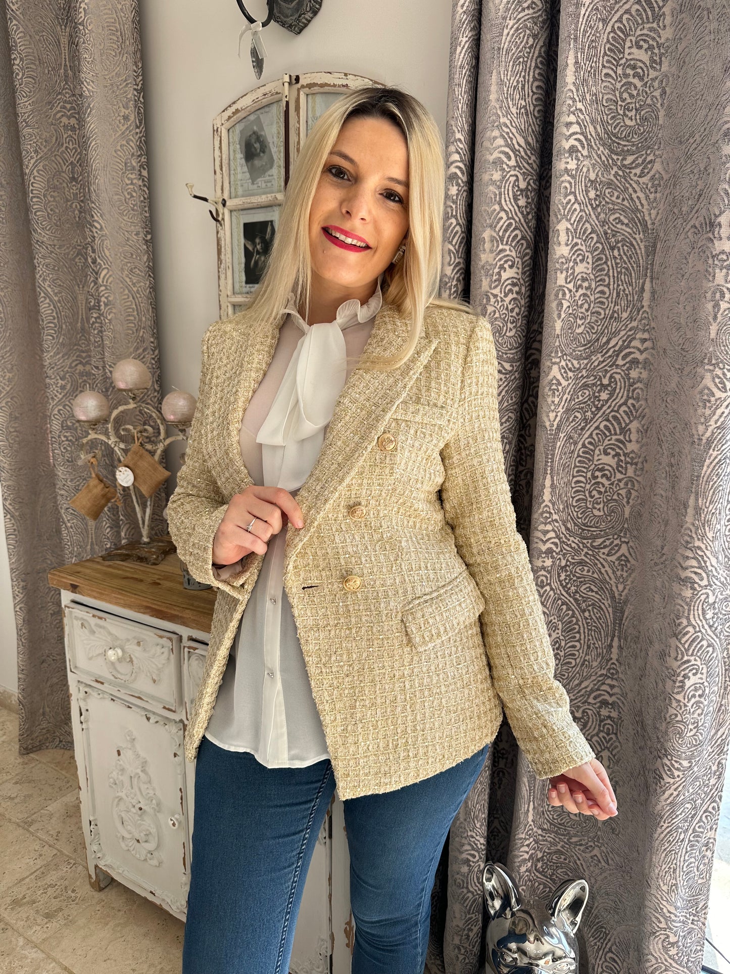 Blazer PARIS tweed doré