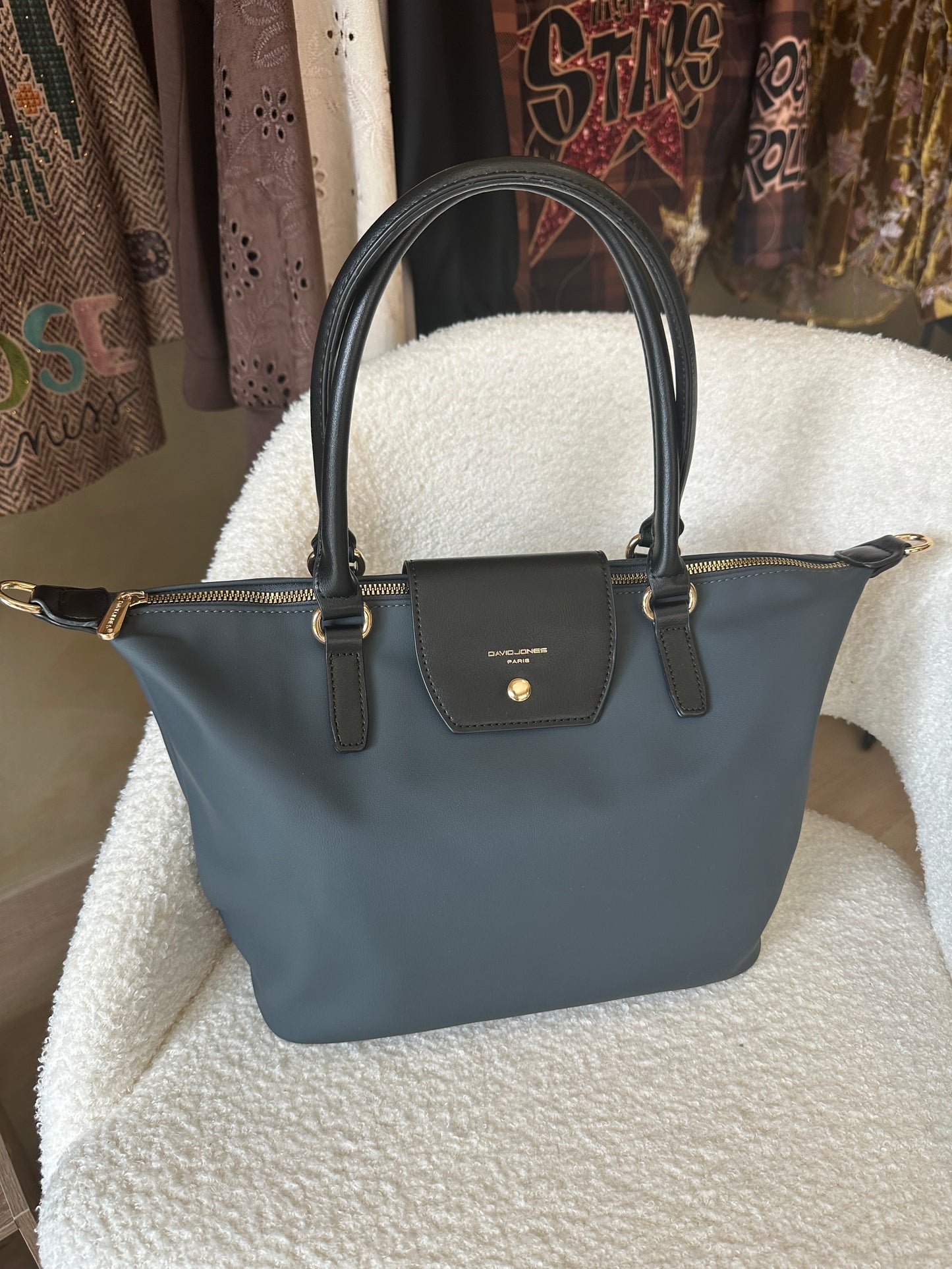 Sac PYRAMIDE gris foncé et noir