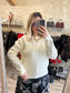 Pull STRASS blanc