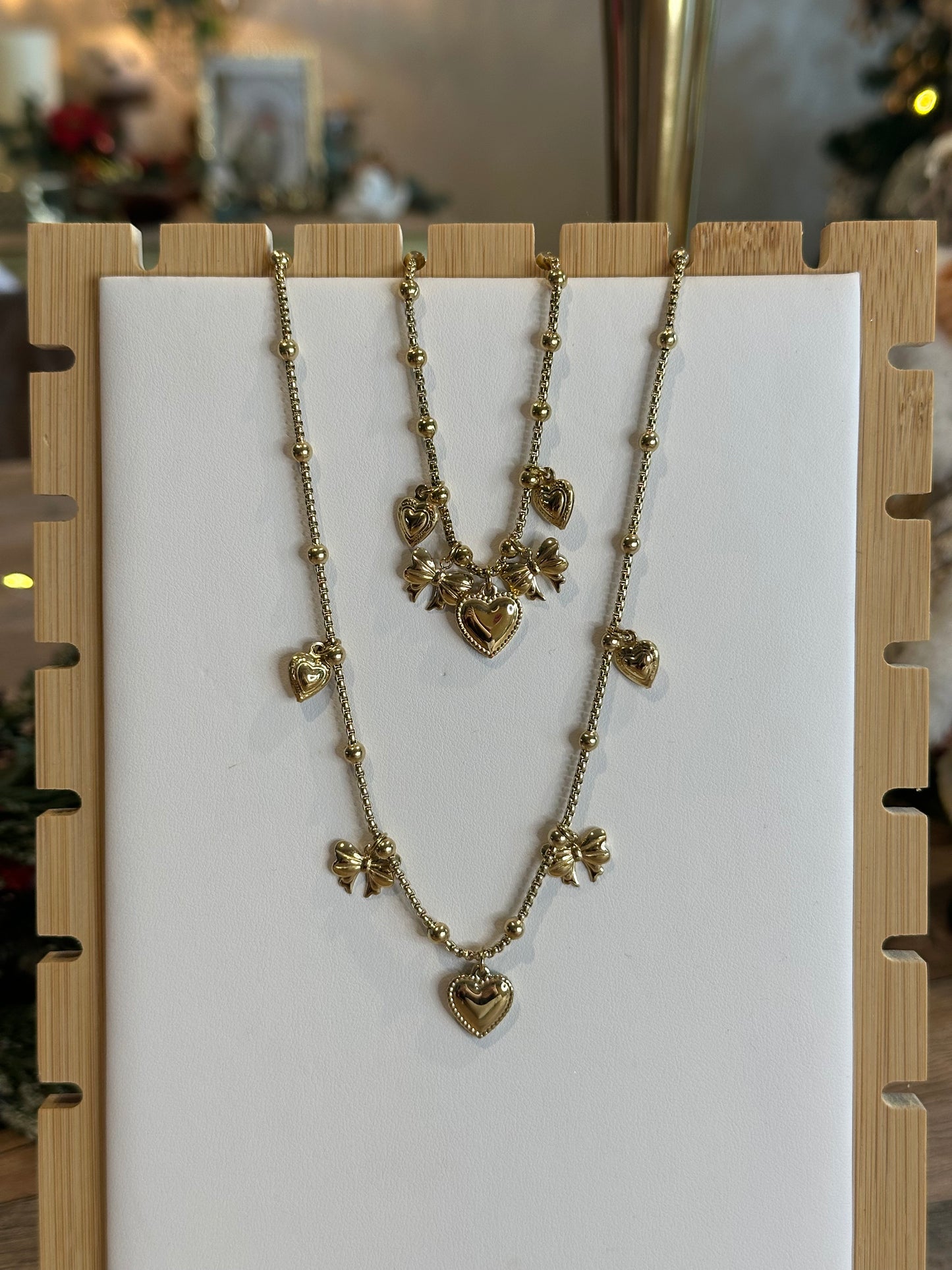 Collier et/ou bracelet NOEUDS doré 🎀