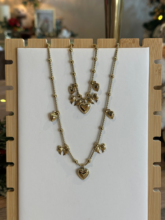 Collier et/ou bracelet NOEUDS doré 🎀