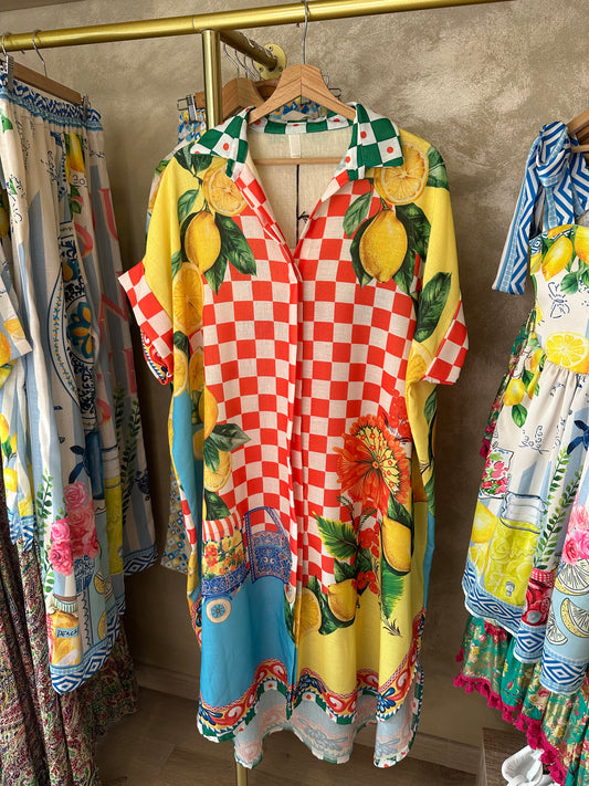 Robe chemise MENTON 🍋 (en lin)