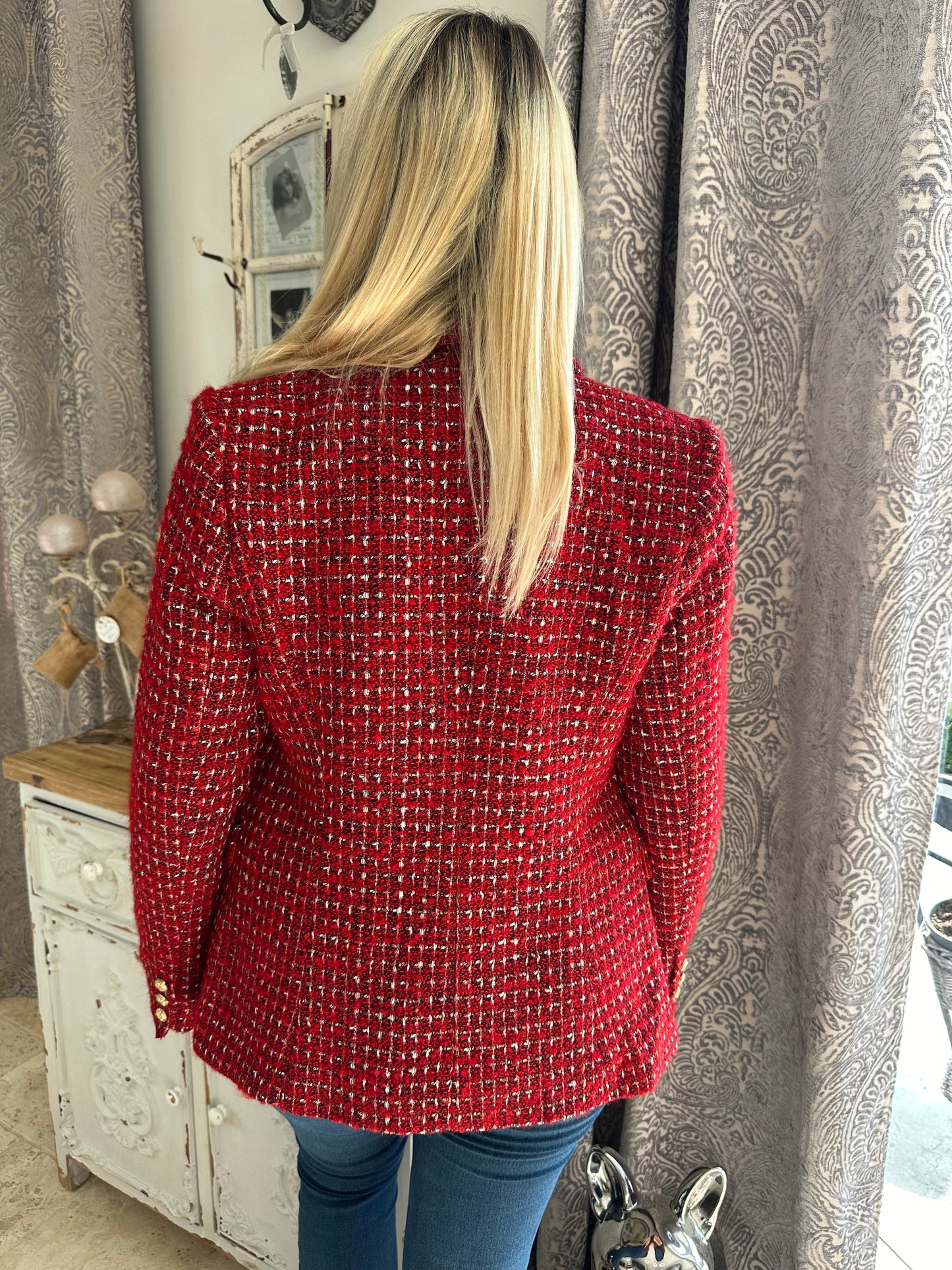 Blazer PARIS tweed rouge