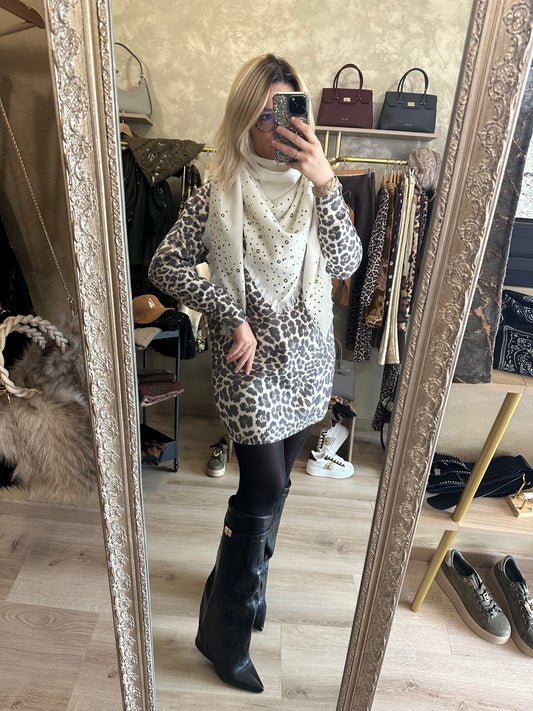 Robe pull LÉOPARD