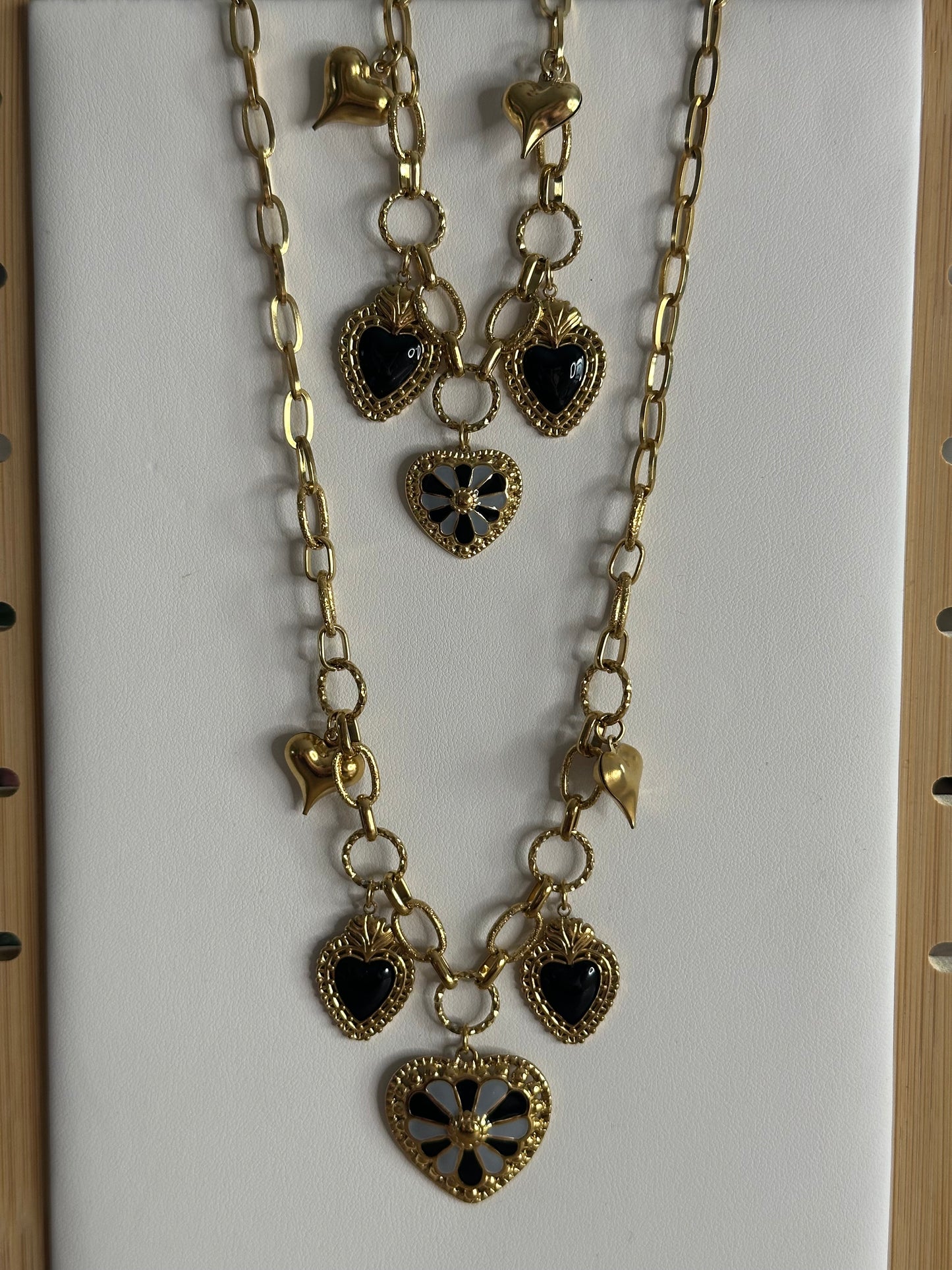 Collier et/ou bracelet CŒUR 🖤🩶