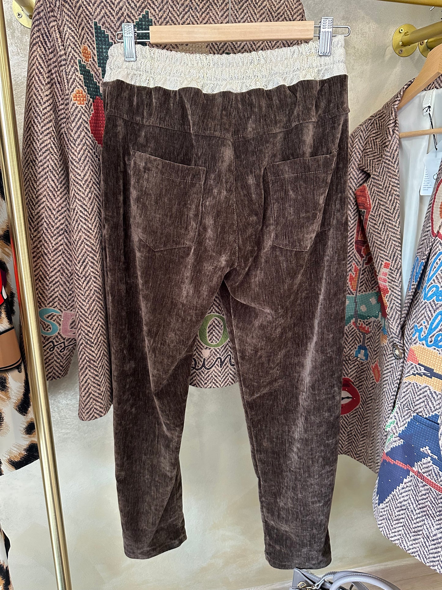Pantalon VELOURS chocolat