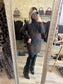 Robe Pull JACQUARD gris - chocolat