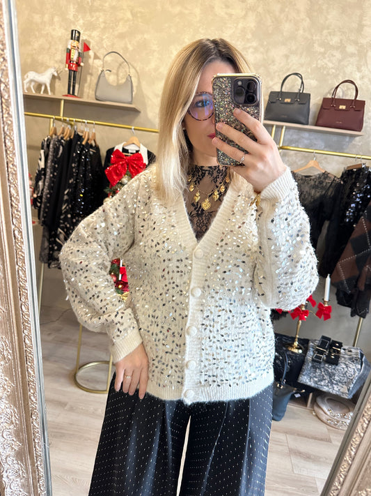 Gilet SEQUINS blanc