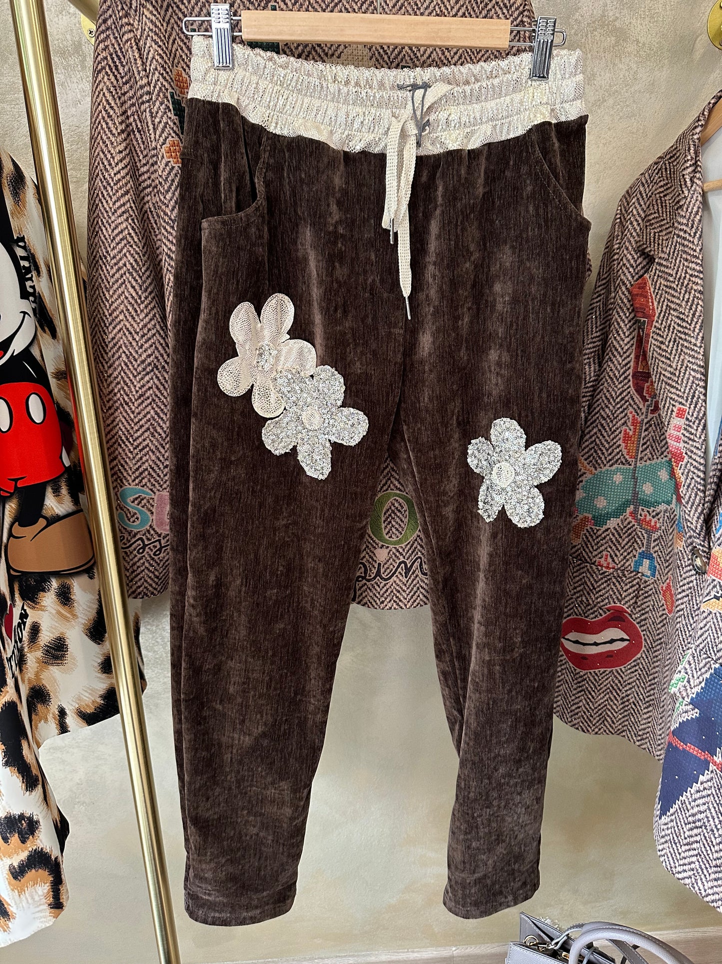 Pantalon VELOURS chocolat