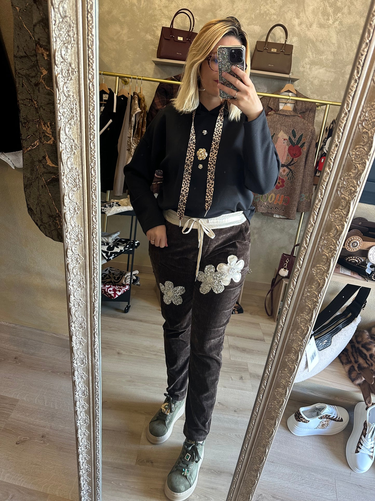Pantalon VELOURS chocolat